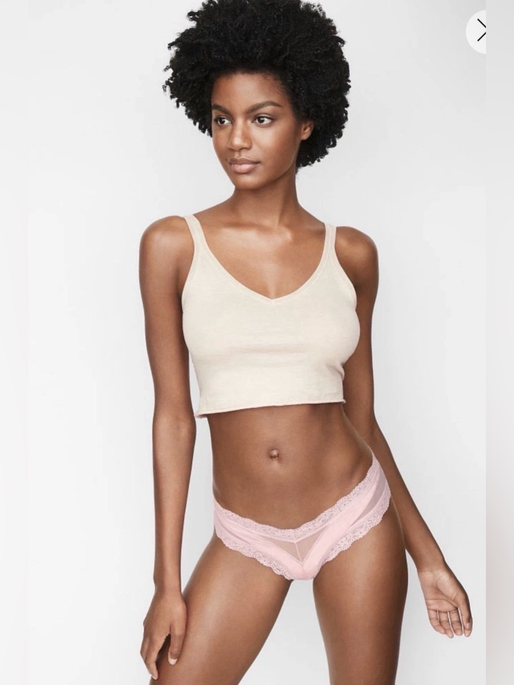 Victoria's Secret VERY SEXY Mesh & Lace-Trim Cheeky Panty ~ Size: Small